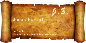Jenet Bartal névjegykártya